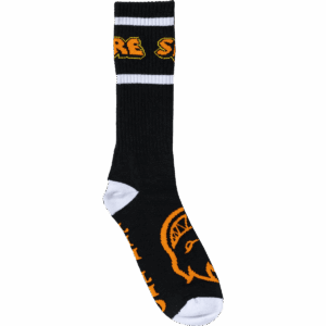 spitfire socks hellfire script (black/white/orange)