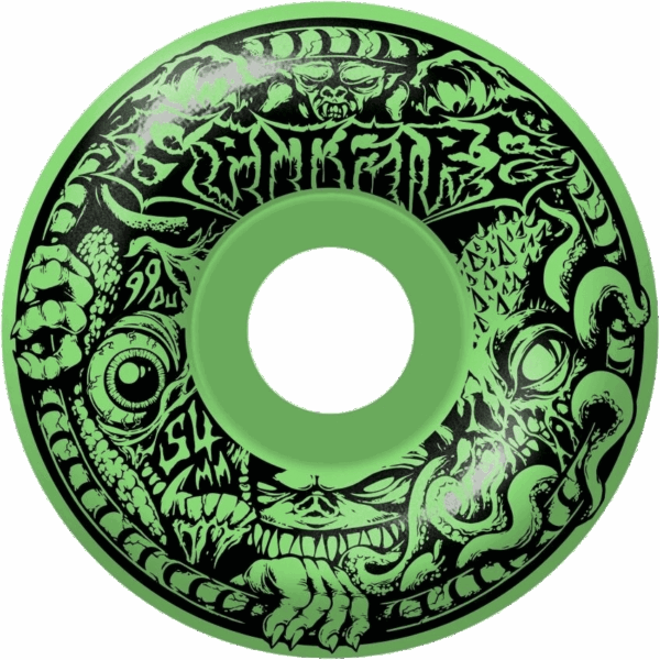 spitfire wheels f4 radial full demon gate (glow) 99a 54mm