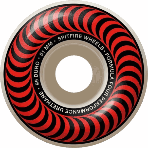 spitfire wheels formula four classics (red) 99a 51mm