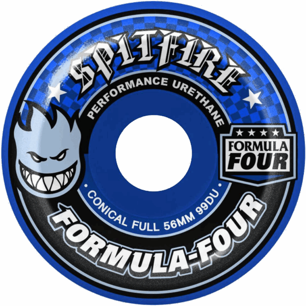 spitfire wheels formula four conical full (blue) 99a 56amm