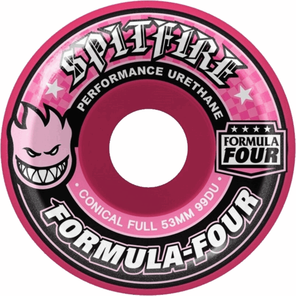 spitfire wheels formula four conical full (pink) 99a 53amm