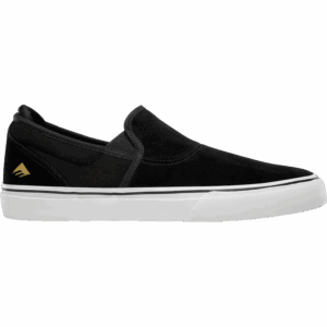 emerica shoes wino g6 slip-on (black/white/gold)