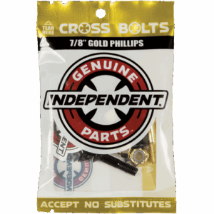 independent bolts genuine parts cross (black/gold) phillips 7/8