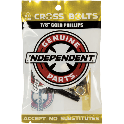 independent bolts genuine parts cross (black/gold) phillips 7/8 independent bolts genuine parts cross (black/gold) phillips 7/8