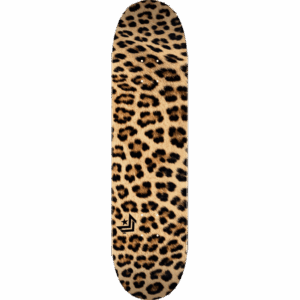 mini logo board fin fur feather 18 leopard fur 7.75