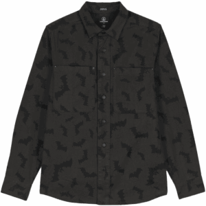 volcom shirt long sleeves fa jj villard (rinsed black)