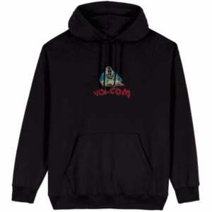 volcom sweatshirt hood jj villard (black)