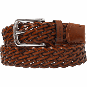 butter goods belt leather braided (brown)