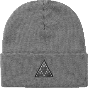 huf beanie essentials triple triangle (grey heather)