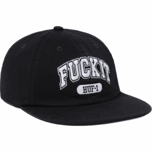 huf cap 6 panel fuck it (black)