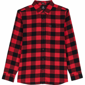 volcom shirt flannel caden plaid (lifeguard red)
