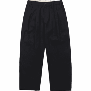 butter goods pants twill pleated (washed black)