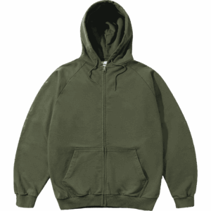 butter goods sweatshirt hooded zip scrawling (washed dull army)