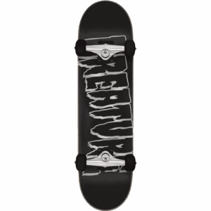 creature skateboard complete logo outline metallic 8.25