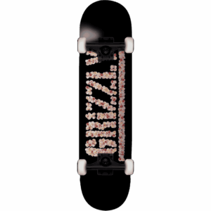 grizzly skateboard complete every rose (black) 7.75