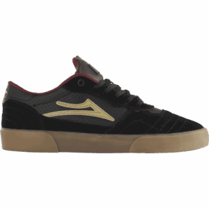 lakai shoes cambridge bastien salabanzi (black/gold/red/suede)