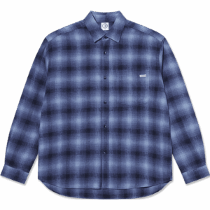 polar shirt flannel mitchell shadow check (blue)