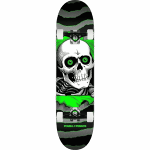 powel peralta skateboard complete ripper (silver/green) 8