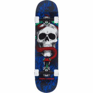 powell peralta skateboard complete skull & snake (royal) 7.75