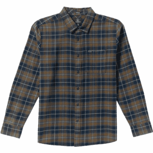 volcom shirt kids flannel caden plaid (navy)