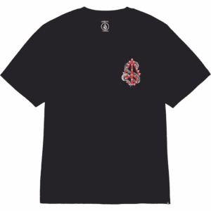 volcom tee shirt lse snake peace (black)