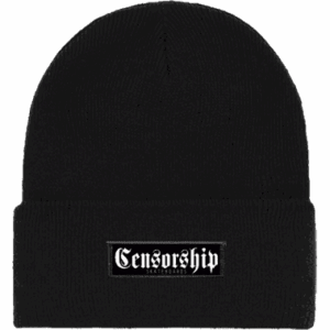 censorship beanie stroke (black)