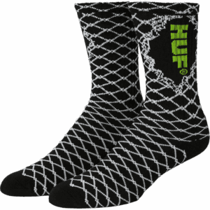 huf socks broken fence (black)
