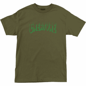 creature tee shirt logo outline (military green)