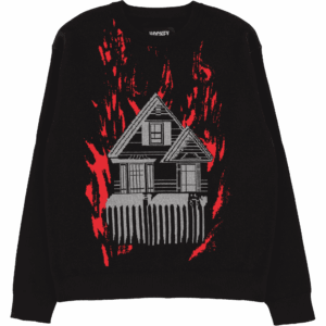 hockey sweater up in flames (black)