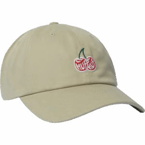 huf cap 6 panel curved visor cherries (khaki)