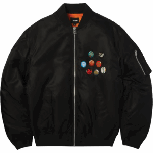 huf jacket bomber flight olympia (black)