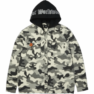 huf shirt hooded overshirt olympia (camo)