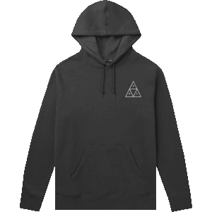 huf sweatshirt hood essentials triple triangle (black)