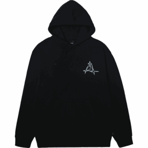 huf sweatshirt hood gleam (black)