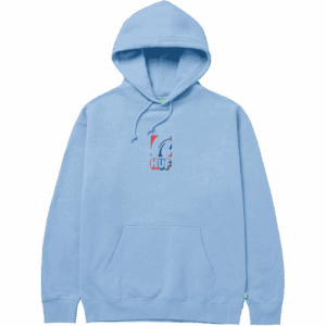 huf sweatshirt hood h dog (light blue)