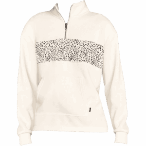 volcom sweatshirt girls mock neck zip stone stacked (sand)