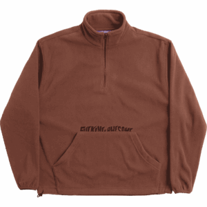 fucking awesome sweatshirt quarter zip polar cut off (brown)