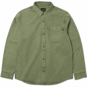 huf shirt long sleeves denim overdyed (olive)