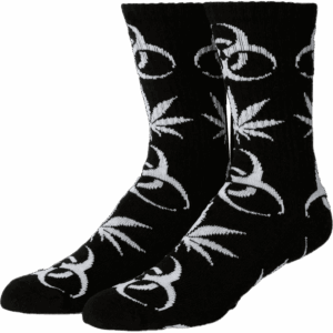 huf socks sector plantlife (black)