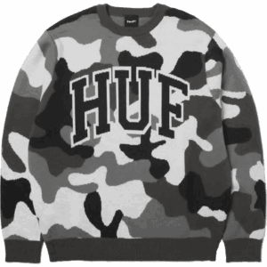 huf sweater arch jacquard (camo)