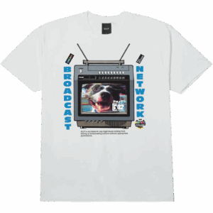 huf tee shirt broadcast (white)