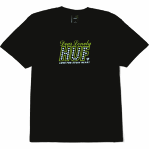 huf tee shirt lonely hearts (black)