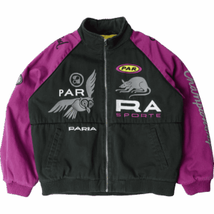 parra jacket racing owl meets rat (purple/pink)