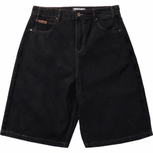 butter goods short denim baggy (washed black)