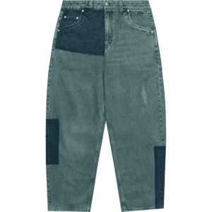dime pants denim baggy (distressed green)