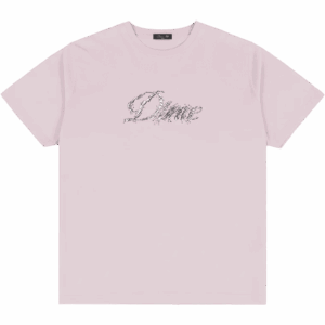 dime tee shirt cursive smashed (light pink)