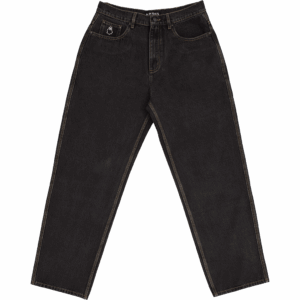 nnsns pants denim biggerfoot (black washed)