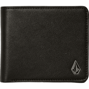 volcom wallet slim stone pu (black) small