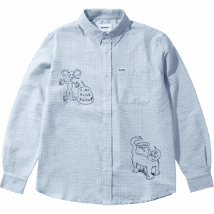 butter goods shirt daniel johnston ls alive again (light blue)