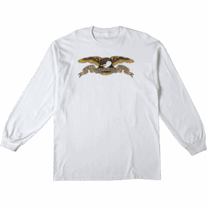 antihero tee shirt long sleeves eagle (white)